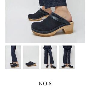 Barely worn No6 shearling clogs in gorgeous navy